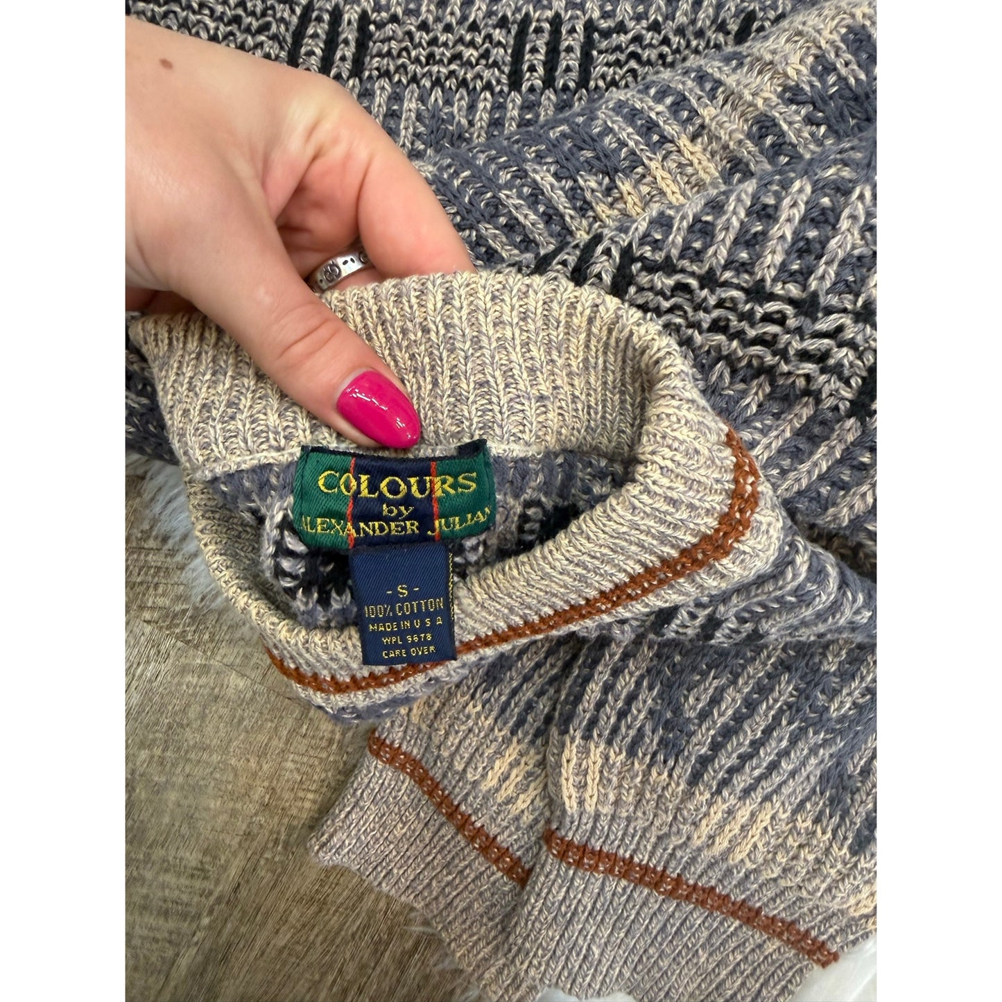 Vintage Colours by Alexander Julian Crewneck Sweater - Size S