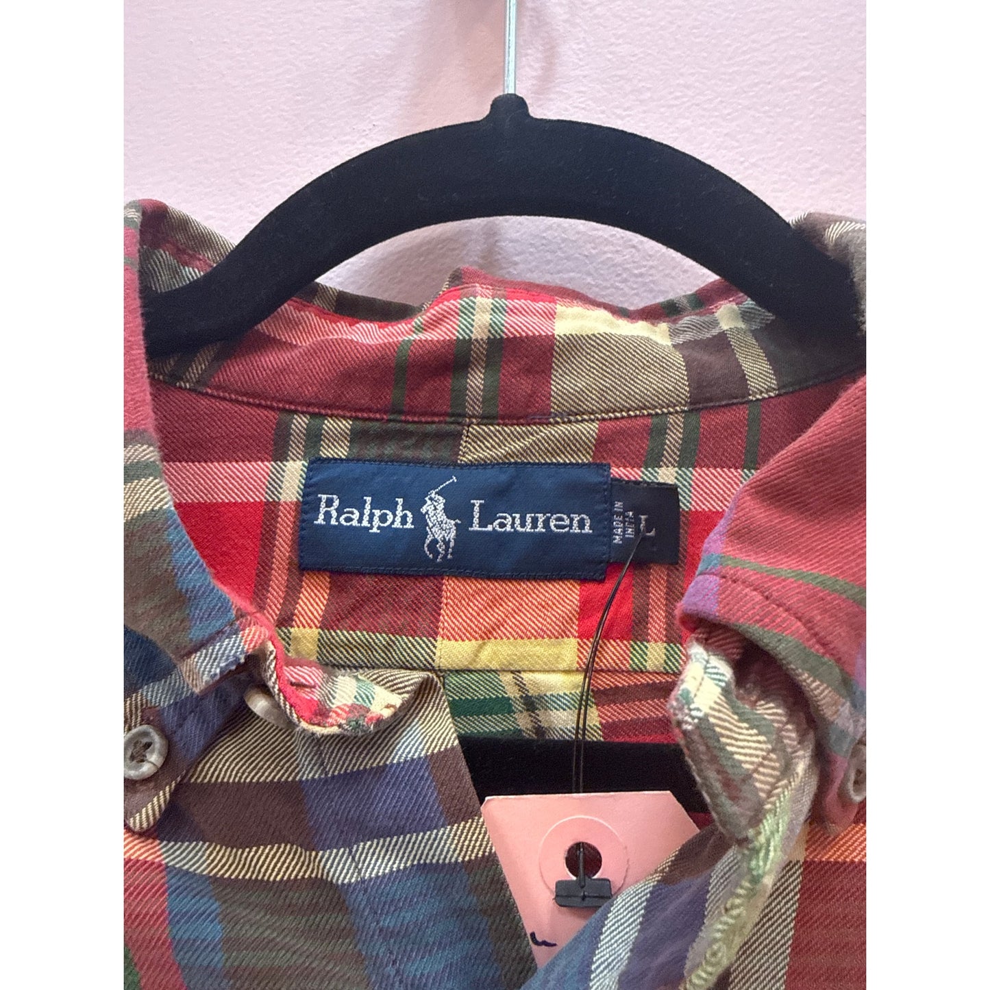 Vintage Ralph Lauren All Cotton Plaid Button Down - Size L