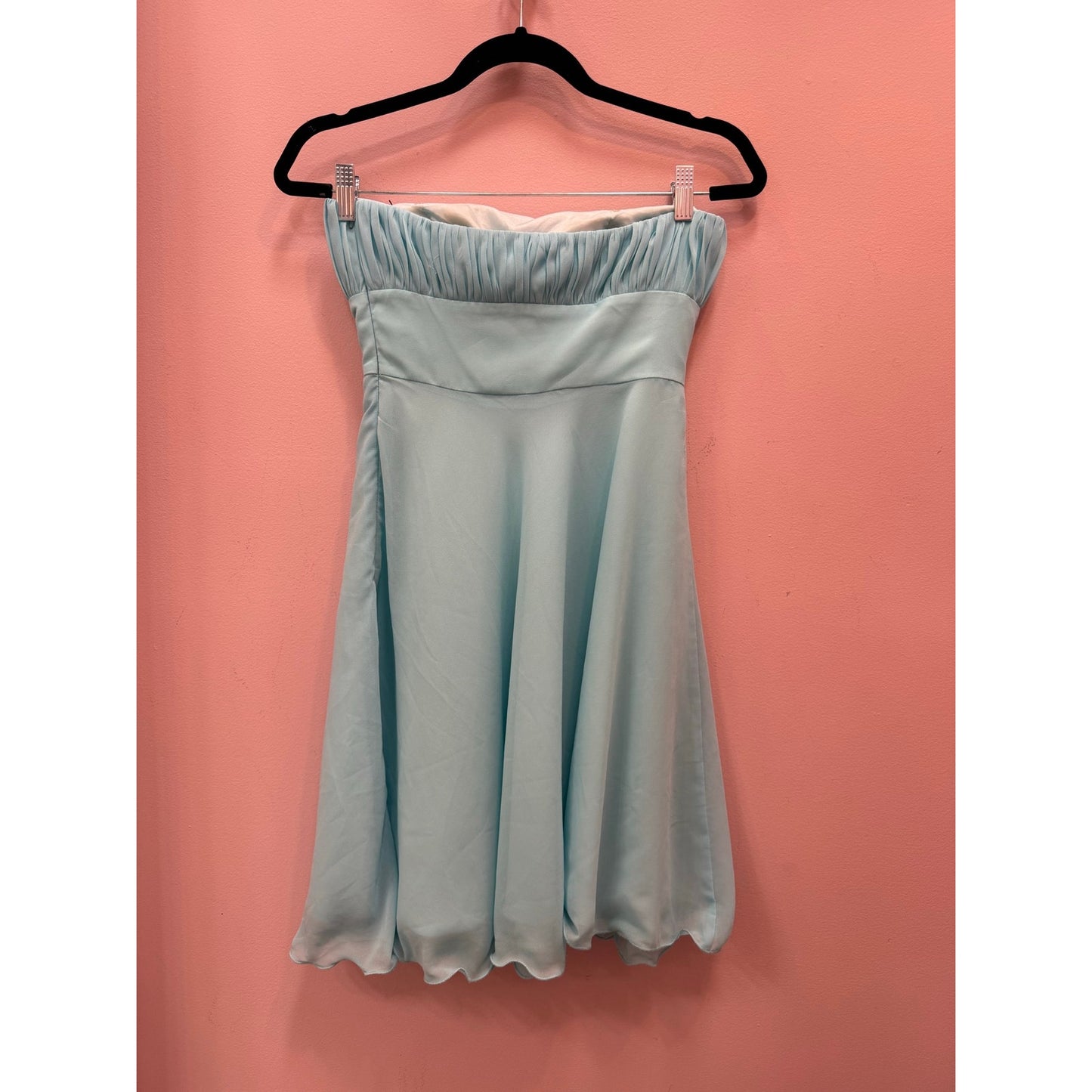 Vintage 90s Chiffon Cinderella Strapless Knee Length Gown - XS/S
