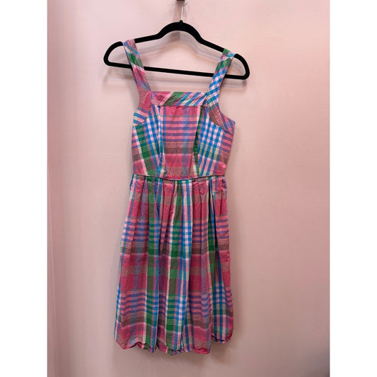 J. Crew Pink & Blue Plaid Summer Sundress - Size 00/XS