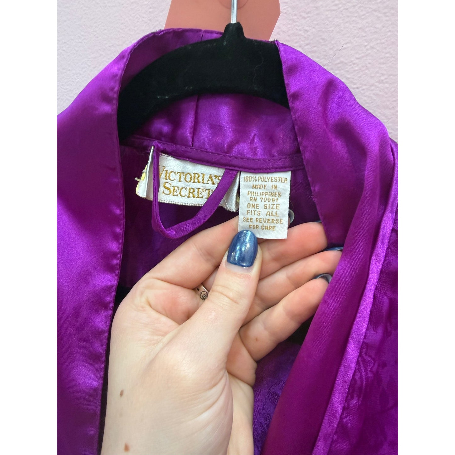 Vintage Victoria's Secret Gold Label Satin Robe - OS