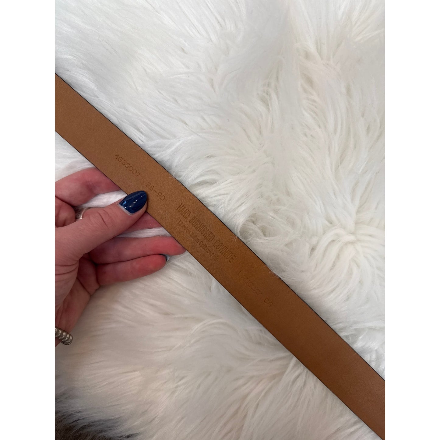 Vintage Leather Belt - Size 36