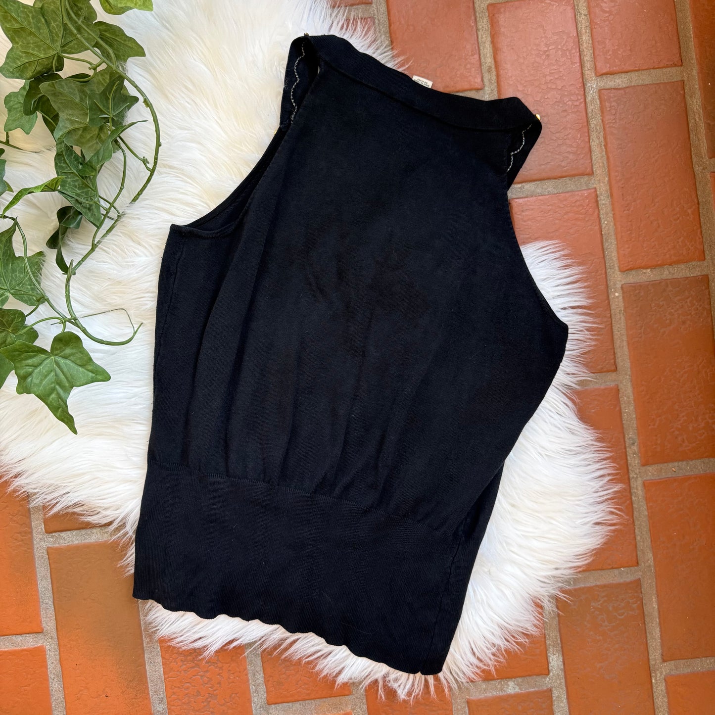 White House Black Market Jeweled/Sparkle Knit Top - M/L