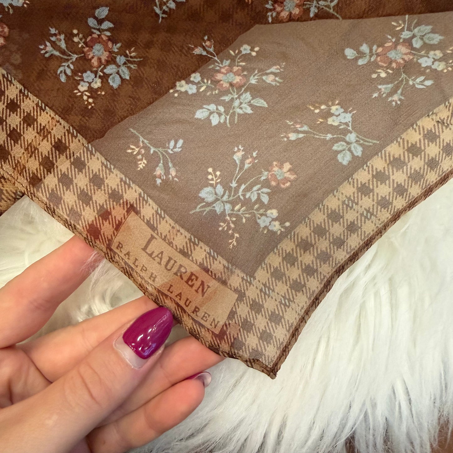 Vintage Lauren Ralph Lauren Silk Chiffon Scarf