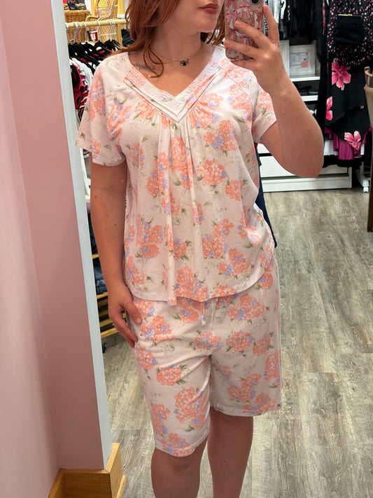 Vintage Floral Cottagecore Cotton Lounge Set - L/1X