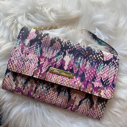 Betsey Johnson Colorful "Snakeskin" Print Handbag - New