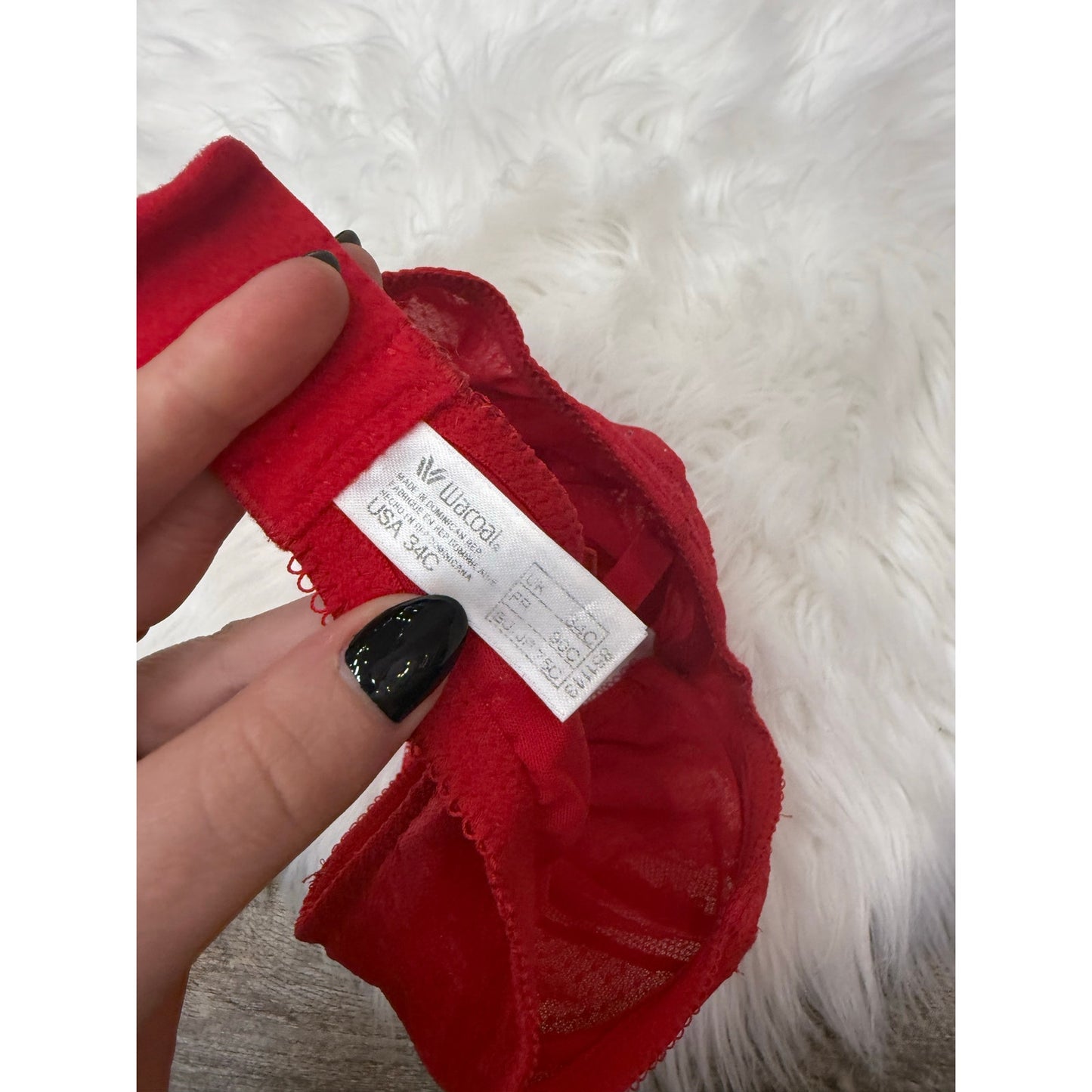 Wacoal Red Lace Bra - Size 34C