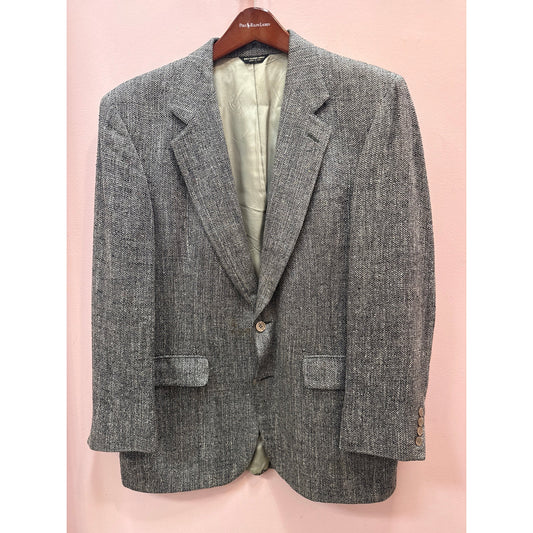 Vintage Peterborough Row Tweed Silk Suit Jacket - Size 40R