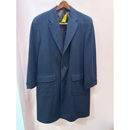 Vintage Georgian Covert by Chester Barrie Savile Row 100% Wool Overcoat - Size 40R