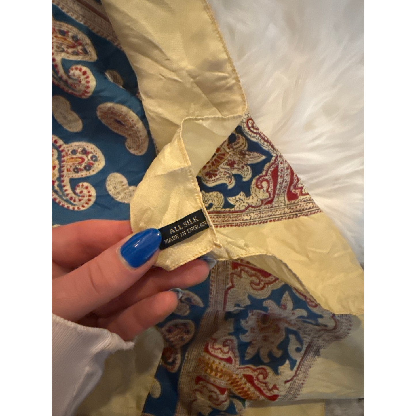 Vintage Silk Paisley Scarf