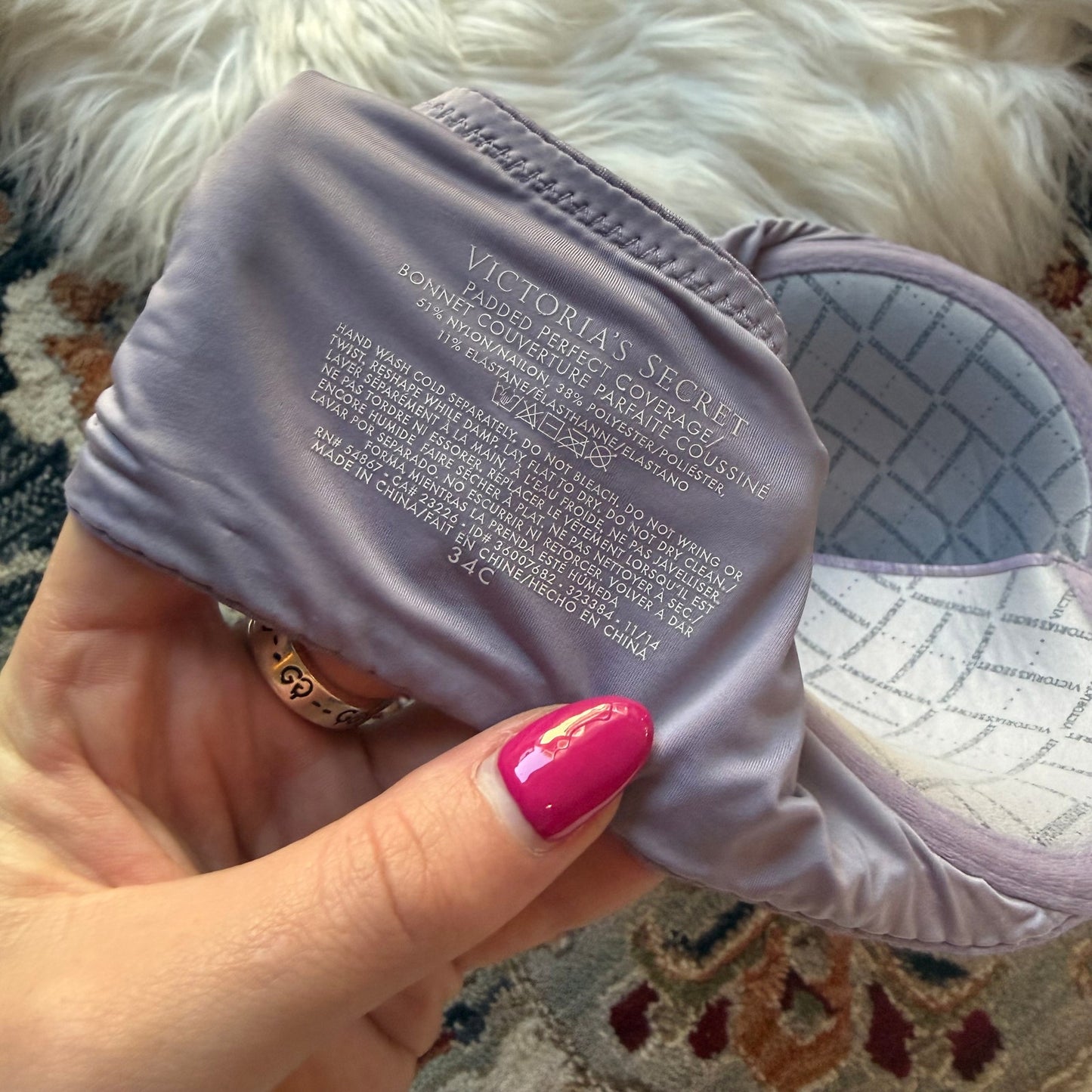 Victoria's Secret Purple Soft Bra - 34C