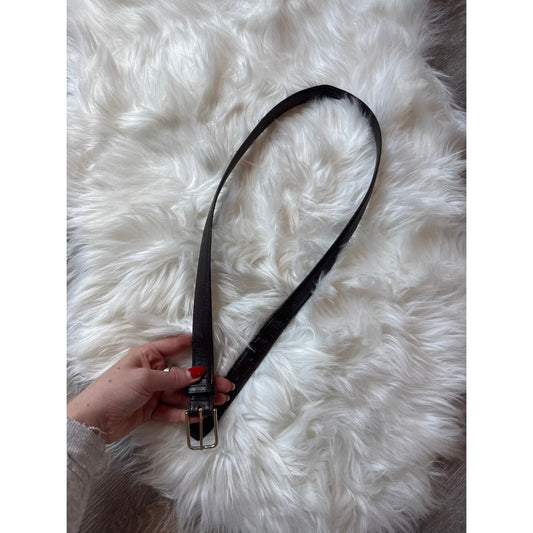 Vintage Brown Leather Belt - Size 36