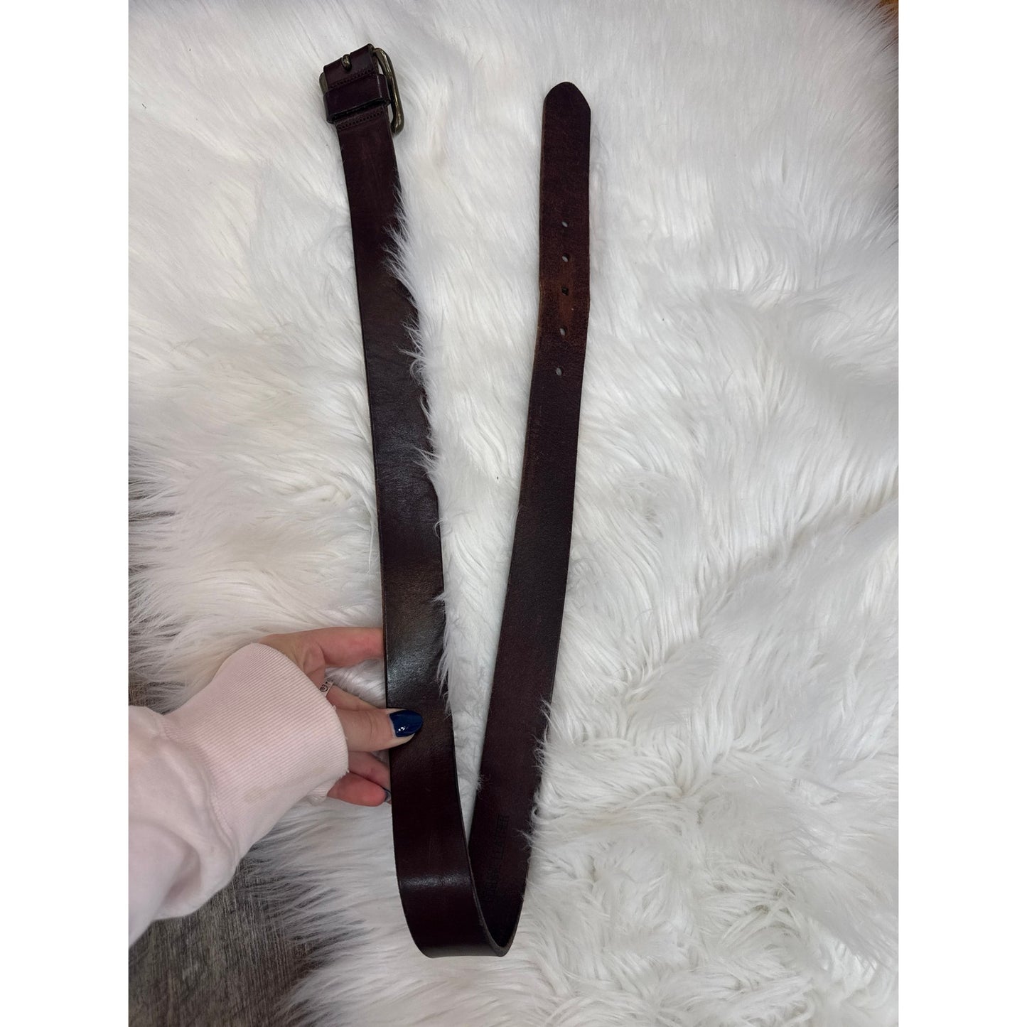Vintage Nautica Leather Belt - Size 36