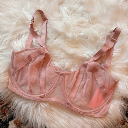 Victoria's Secret Ballerina Pink Mesh Corset Bra - 32DD