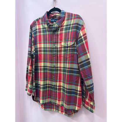 Vintage Ralph Lauren All Cotton Plaid Button Down - Size L
