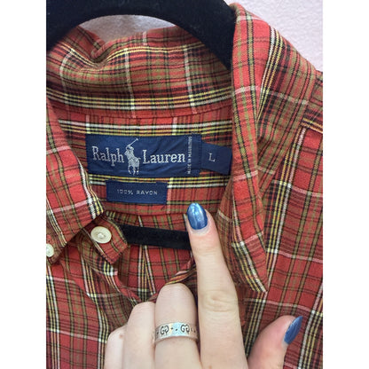 Vintage Ralph Lauren Rayon Button Down - Size L