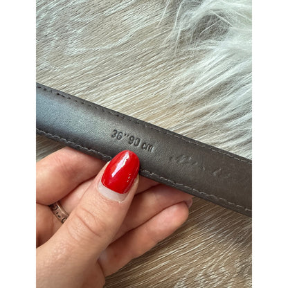 Vintage Brown Leather Belt - Size 36