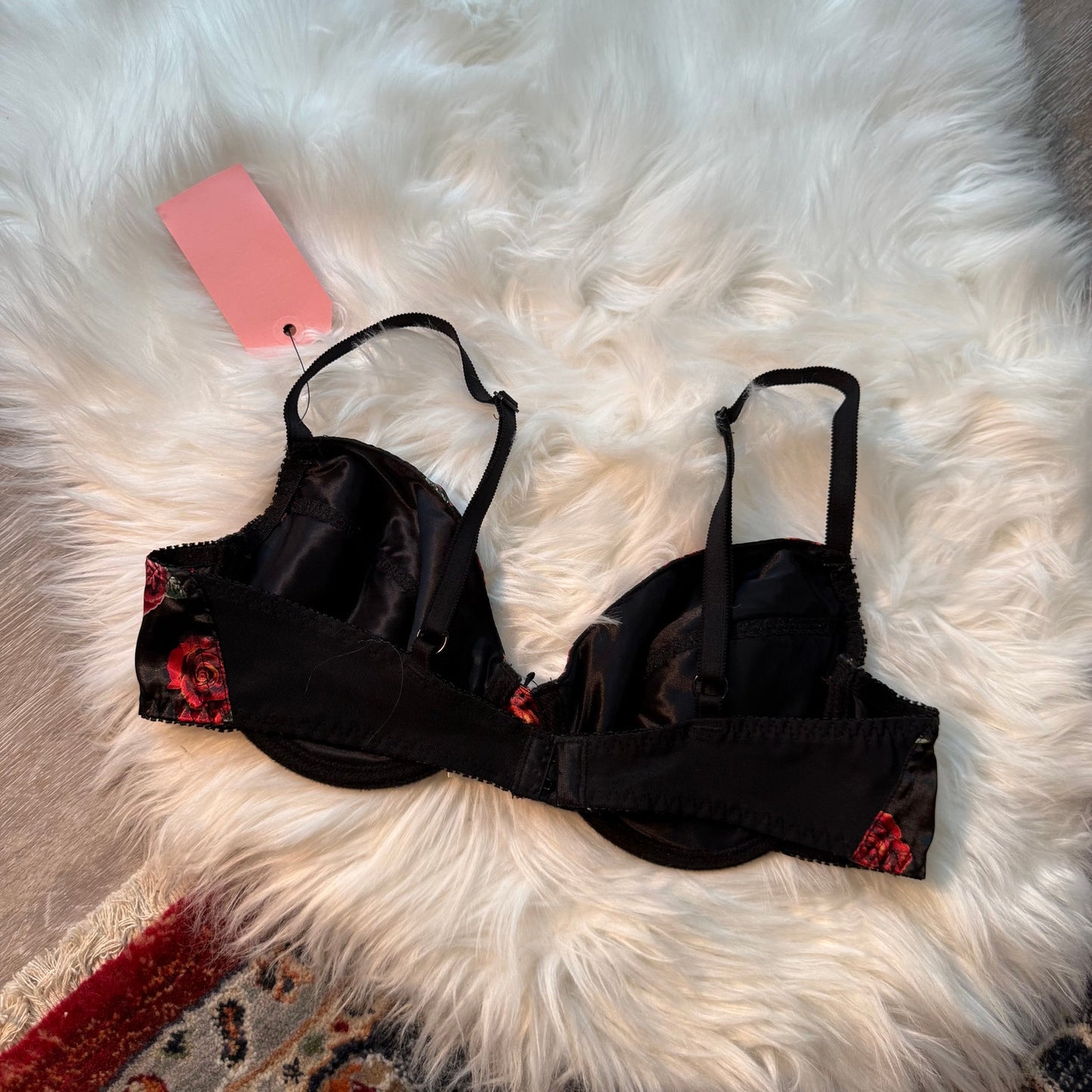 Vintage 1990s Red Rose Bra - 36C