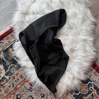 Vintage Black Silk Scarf