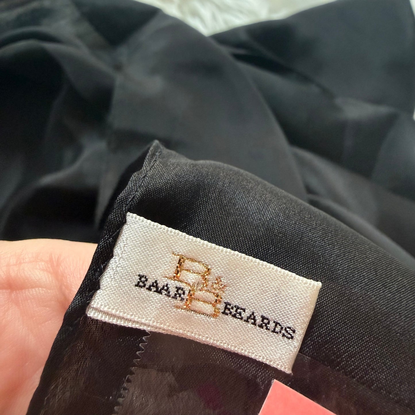 Vintage Black Silk Scarf