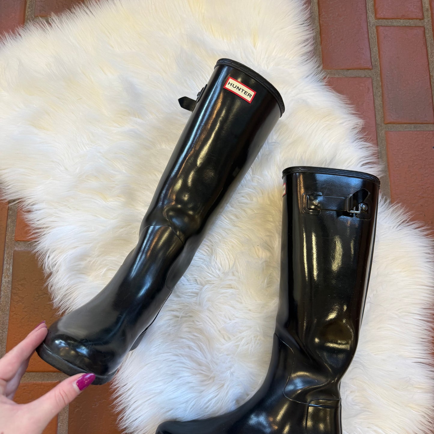 Hunter Iconic High Rain Boots - Size 8.5