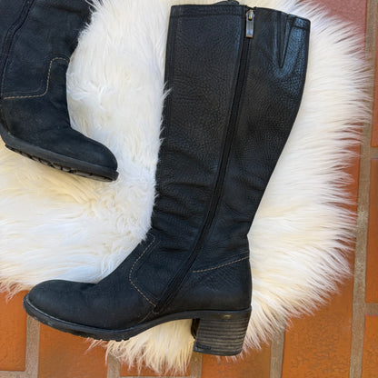Paul Green Designer Leather Boots - 6.5/7, Narrow Calf