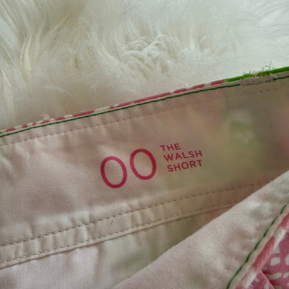 Lilly Pulitzer Classic Green & Pink Floral Low Rise Shorts - 00/0