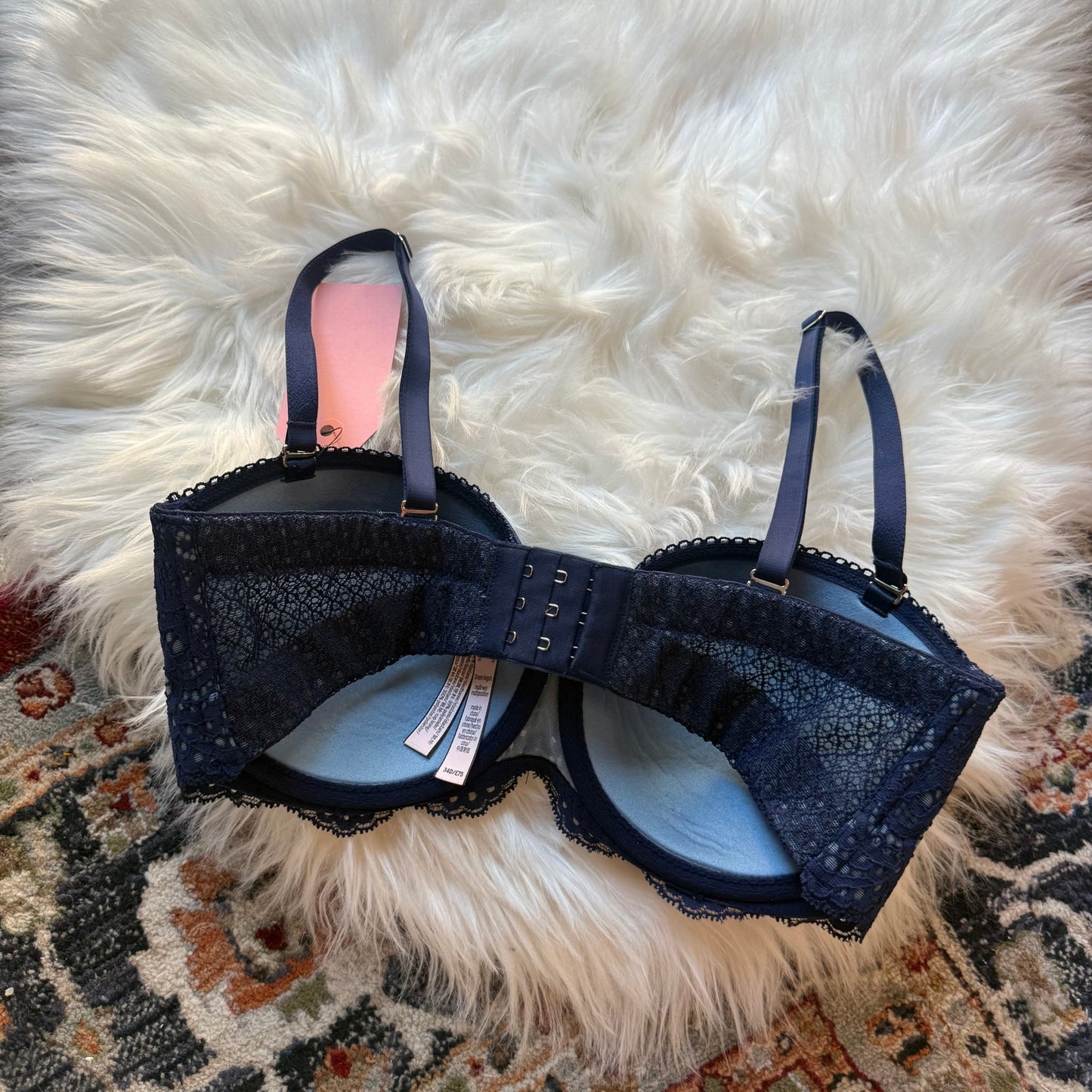 Victoria's Secret "Push Up" Navy Blue Bra - 34D