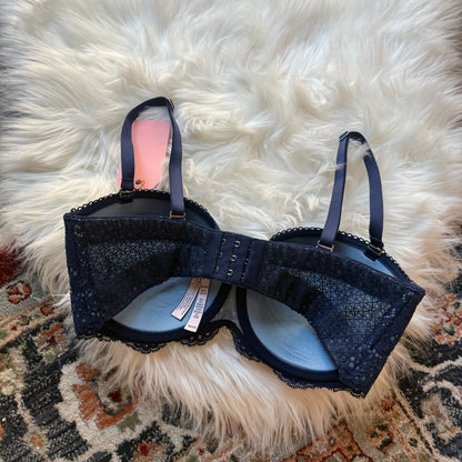 Victoria's Secret "Push Up" Navy Blue Bra - 34D