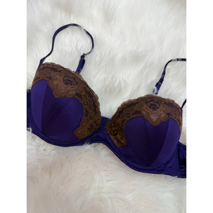 Intimissimi Purple Bra W/ Lace - Size 36A