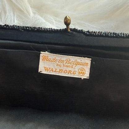 Vintage 1960s Handmade Elegant Beaded Evening Bag/Clutch