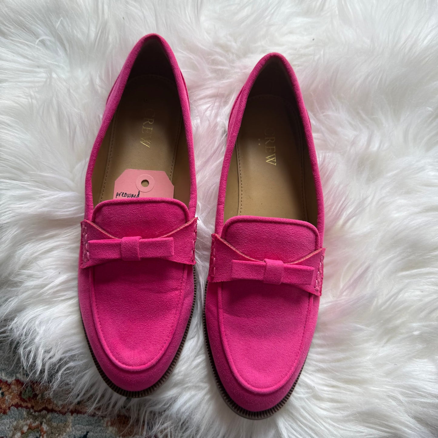 J. Crew Classic Pink Suede Loafers - Size 7