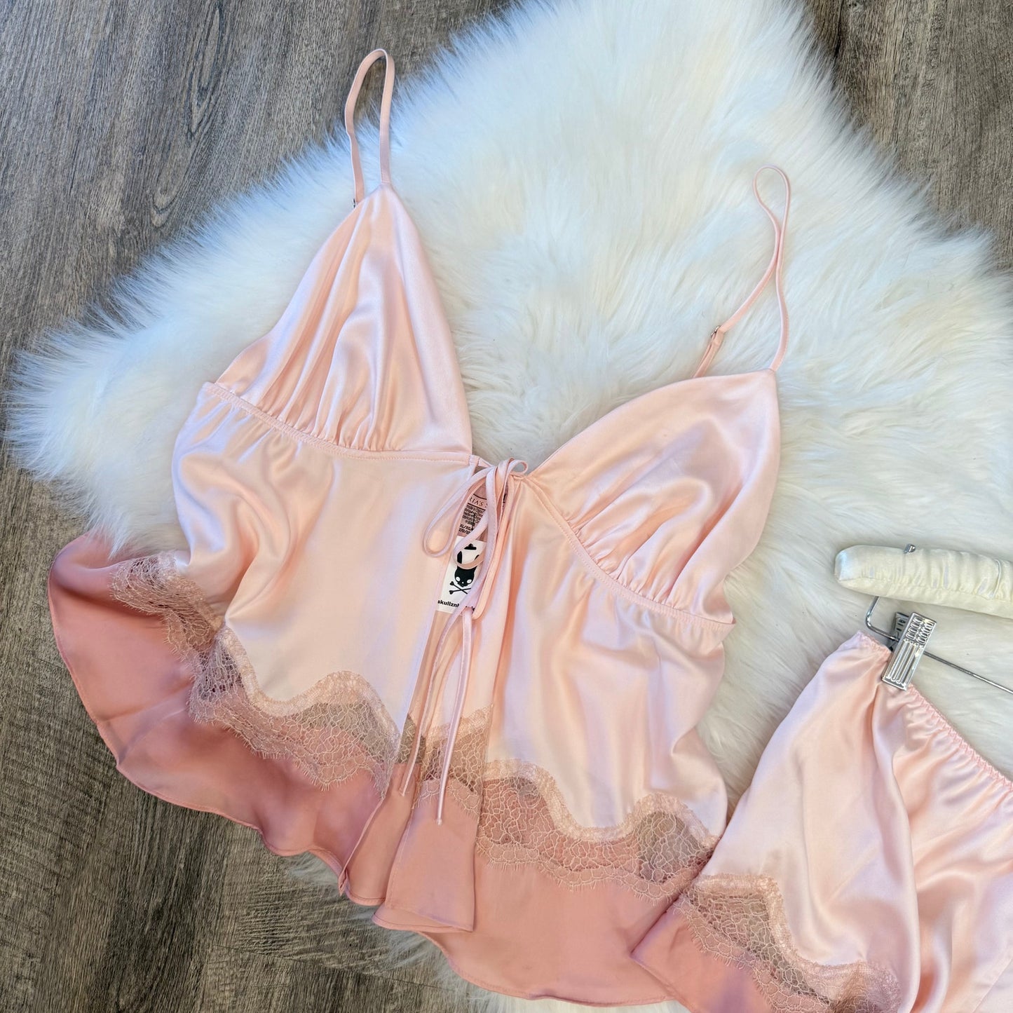 Victoria's Secret Satin & Lace 3 Pc Lingerie Set - Size XL