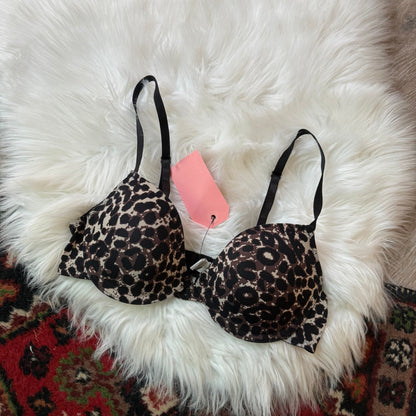 Vintage Animal Print Bra - 36B