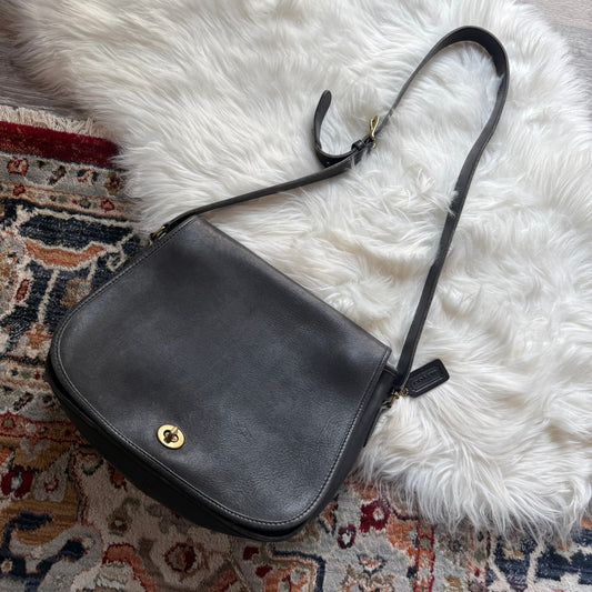 Coach Vintage 1980s Black Stewardess Bag (Style #9525), EUC