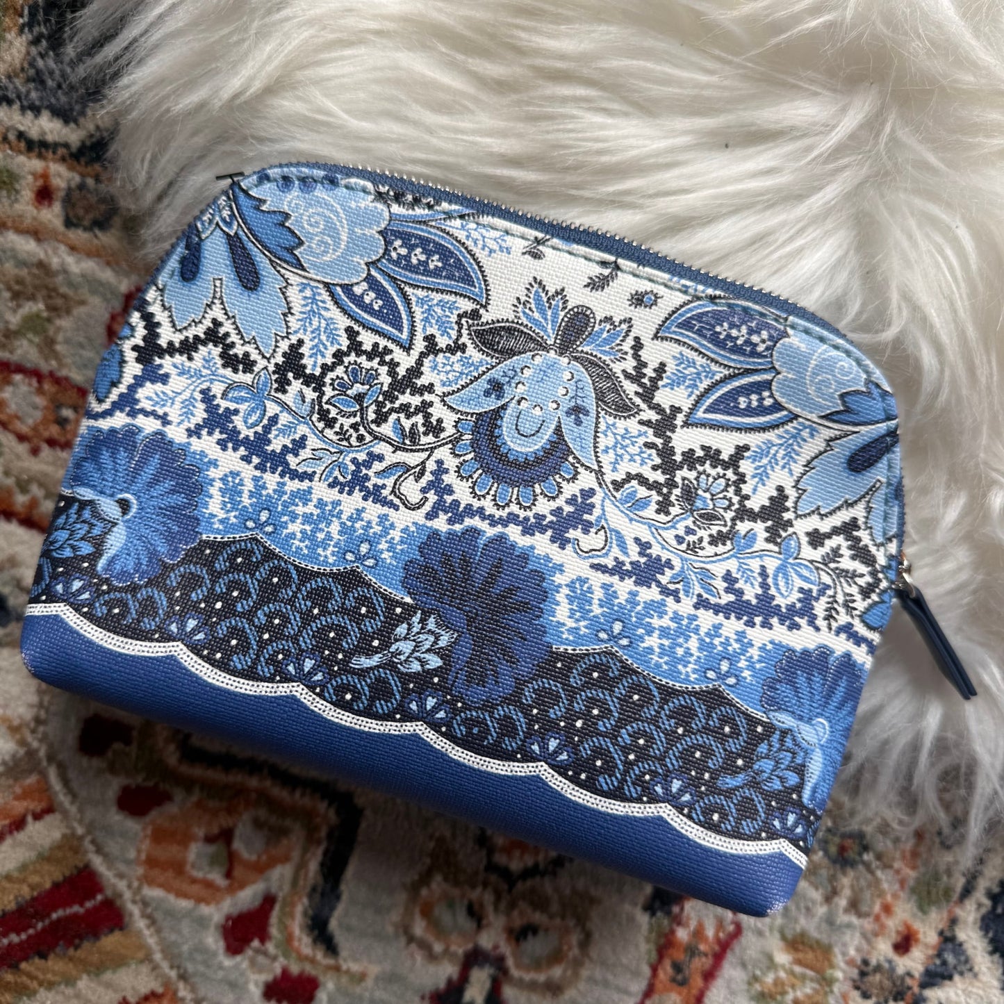 J. Crew Blue & White Pouch/Organizer/Clutch - NEW