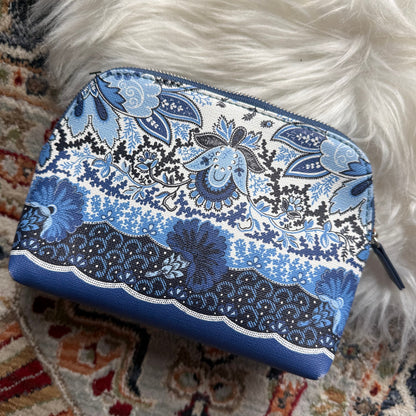 J. Crew Blue & White Pouch/Organizer/Clutch - NEW
