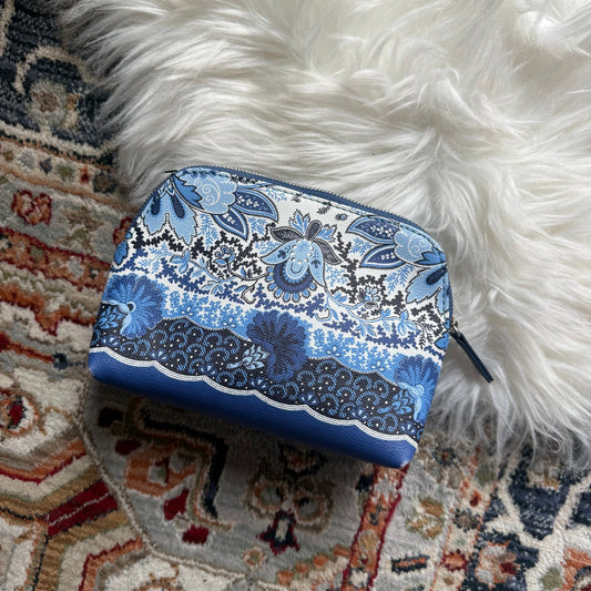 J. Crew Blue & White Pouch/Organizer/Clutch - NEW