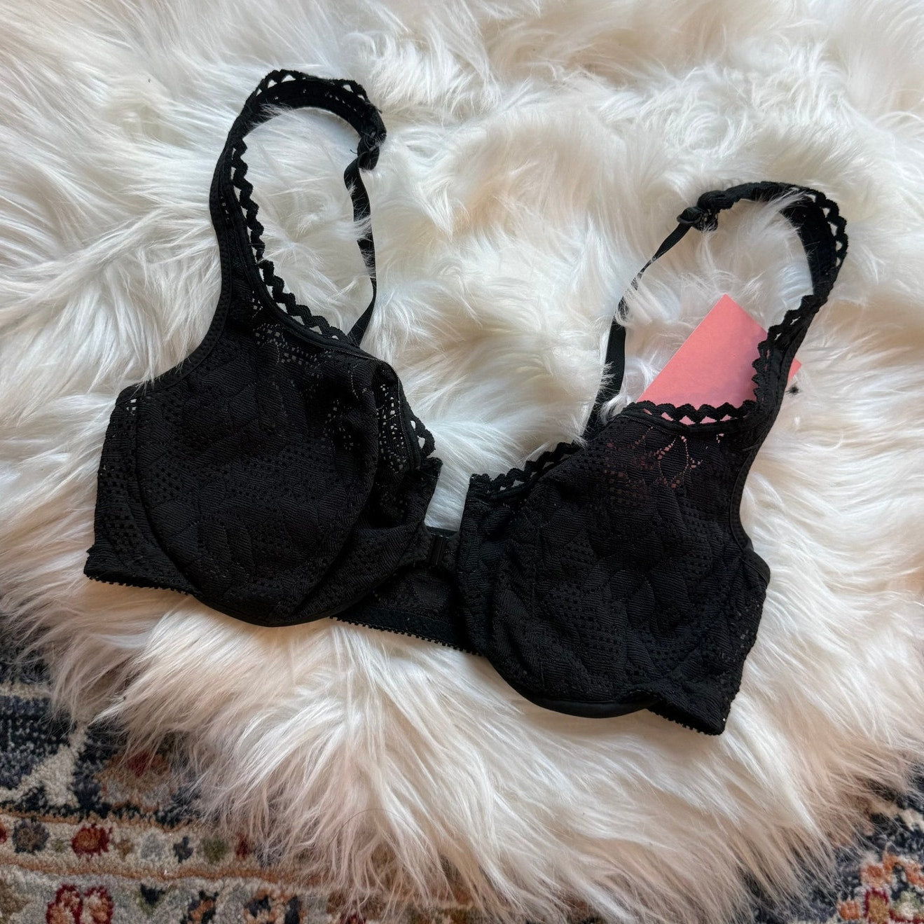 Warners Vintage Black Lace Bra - 34C