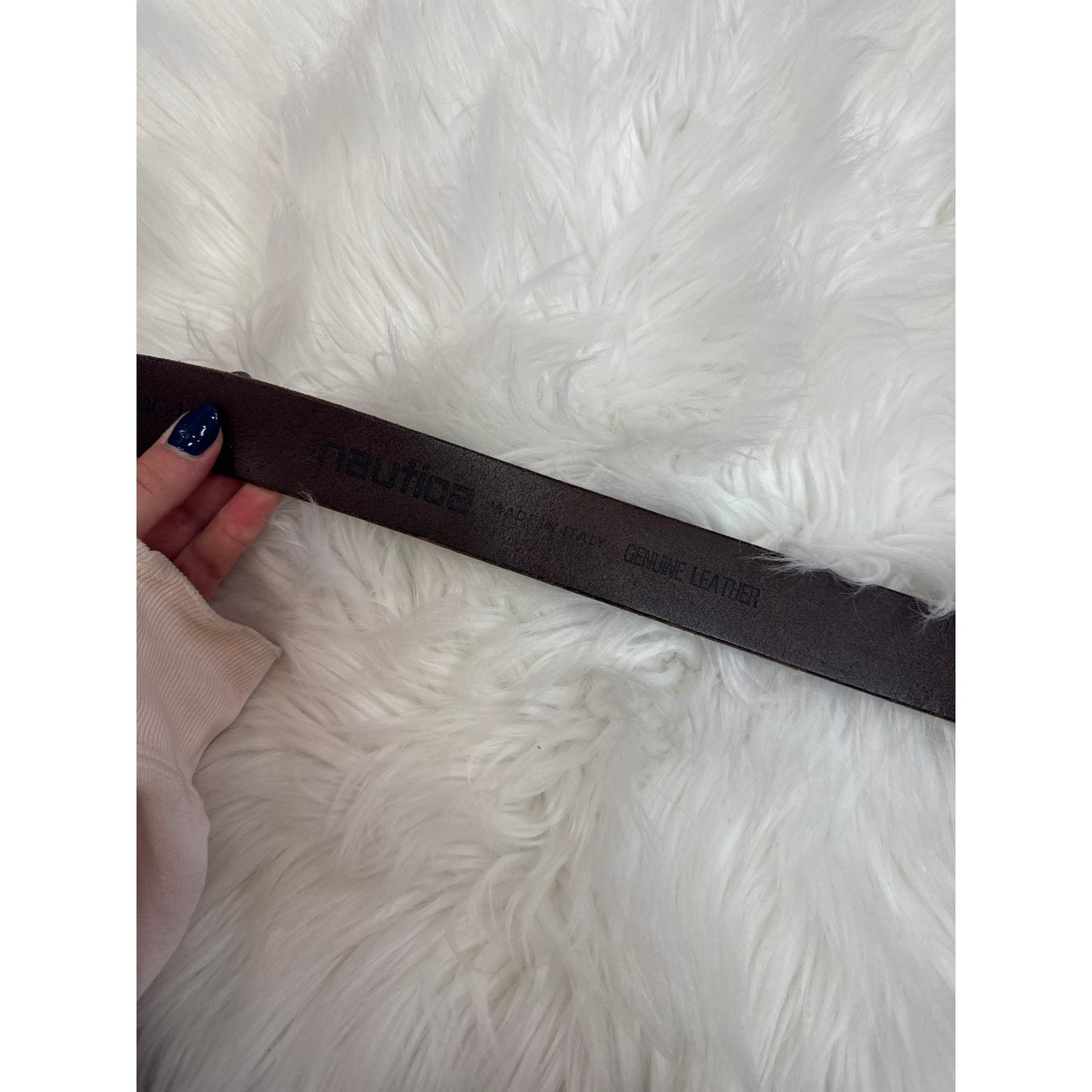 Vintage Nautica Leather Belt - Size 36