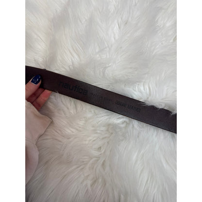 Vintage Nautica Leather Belt - Size 36