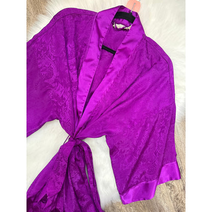 Vintage Victoria's Secret Gold Label Satin Robe - OS