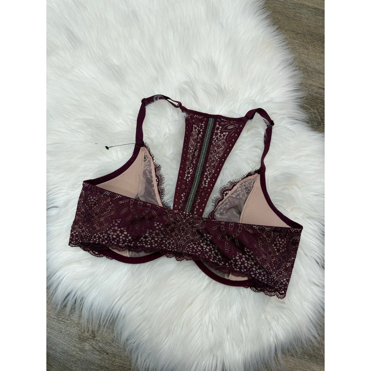 Victoria’s Secret Purple Lace Racerback Bra - 34D