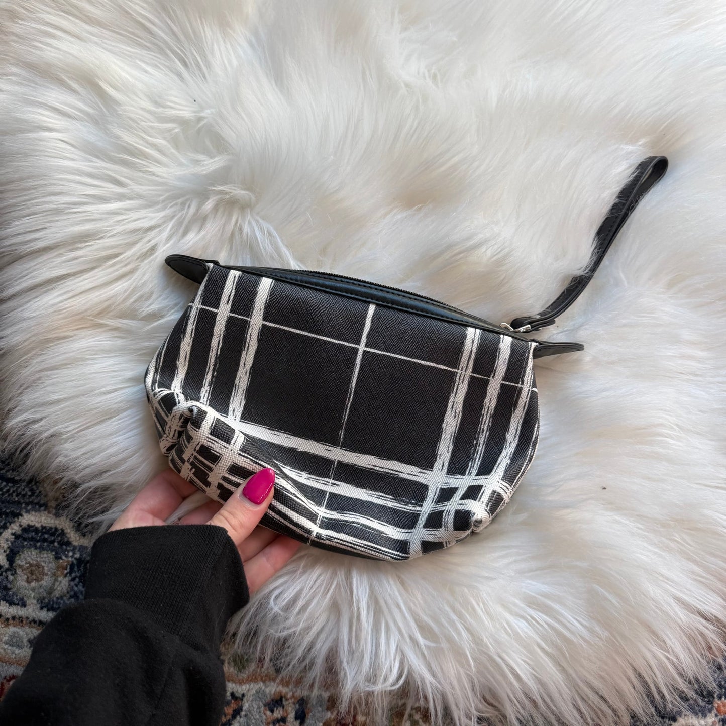 Lauren Ralph Lauren Black & White Pouch/Organizer/Clutch - New