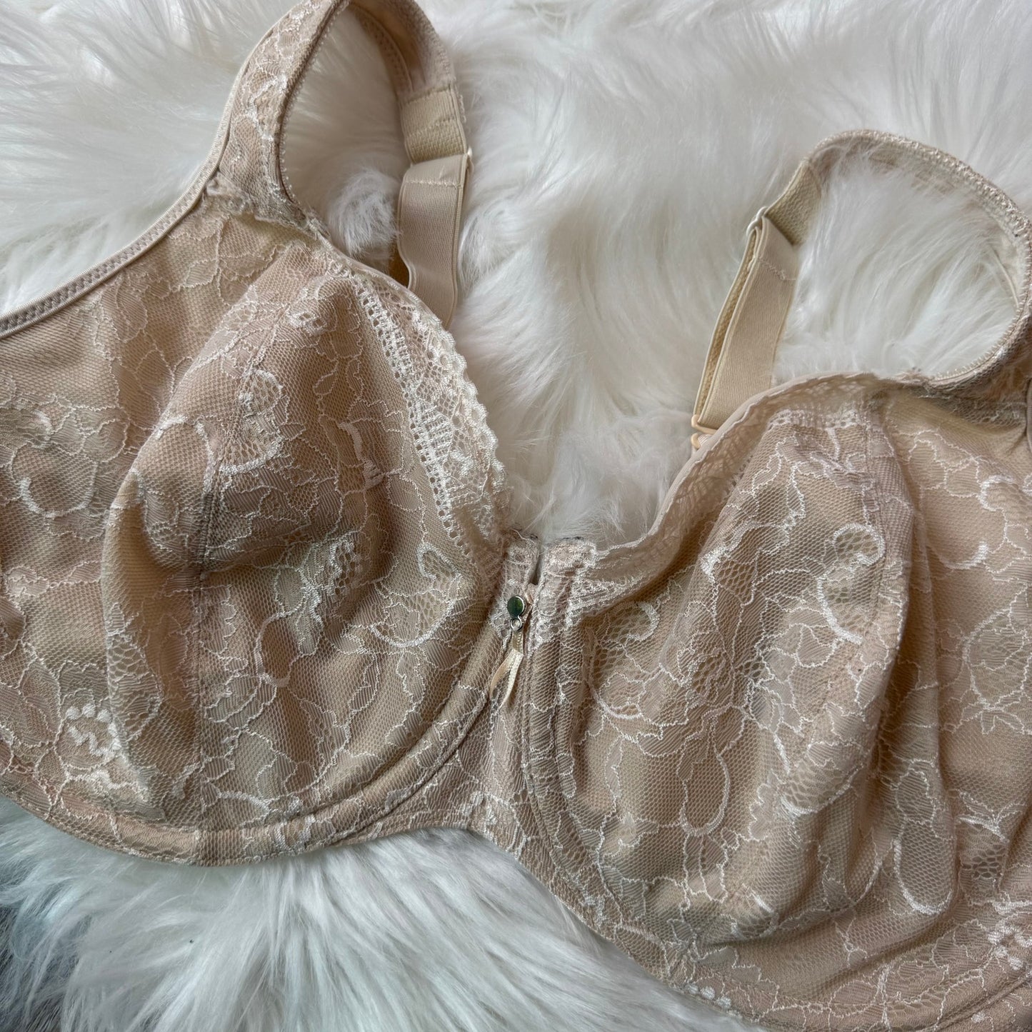 Bali Vintage Neutral Lace Bra - 36DD
