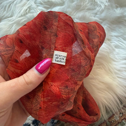 Vintage Vera 100% Silk Infinity Round Scarf
