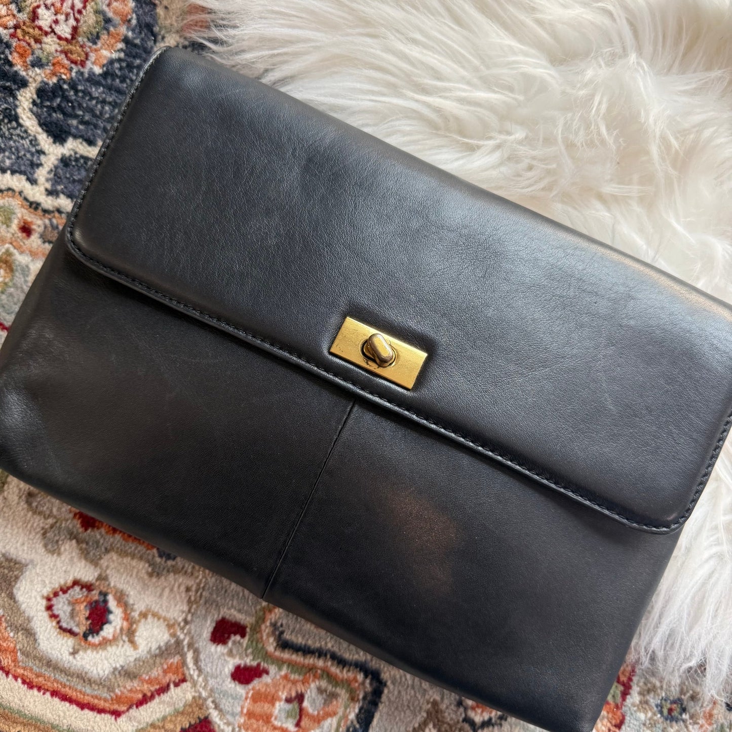 J. Crew Vintage Leather Clutch Bag - New