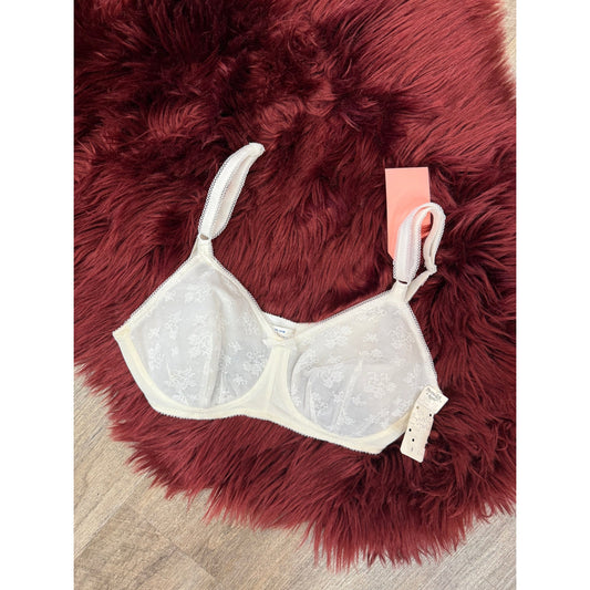 Vintage 1960s Permalift by Kayser White Lace Bra - Size 34C