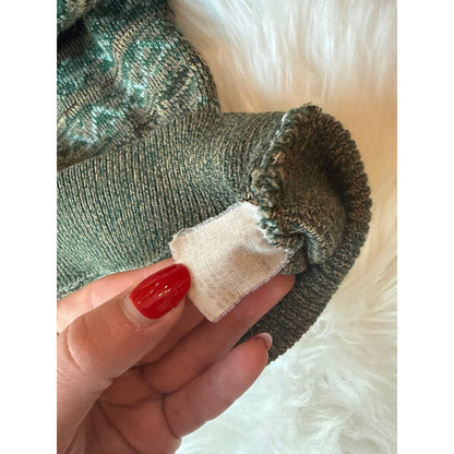 Vintage Patterned Henley Sweater - Size S