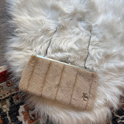 Vintage XOXO Soft Vegan Fur Mini Evening Bag